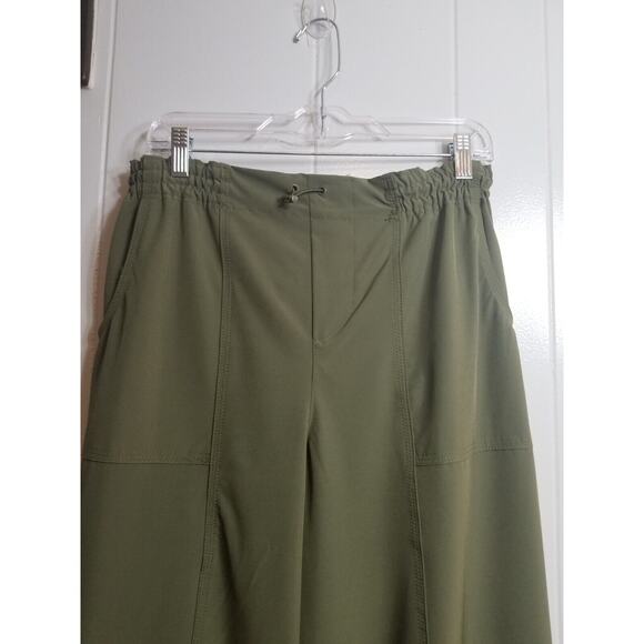 Rachel Zoe Women's‎ Sz Large Army Green Straight Wide Leg Jogger Pants - Picture 2 of 10